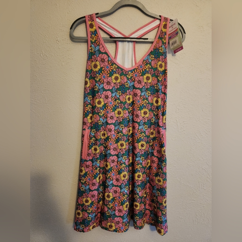 CHEEK BOSS Pop Fit dress with pockets,  racer back
